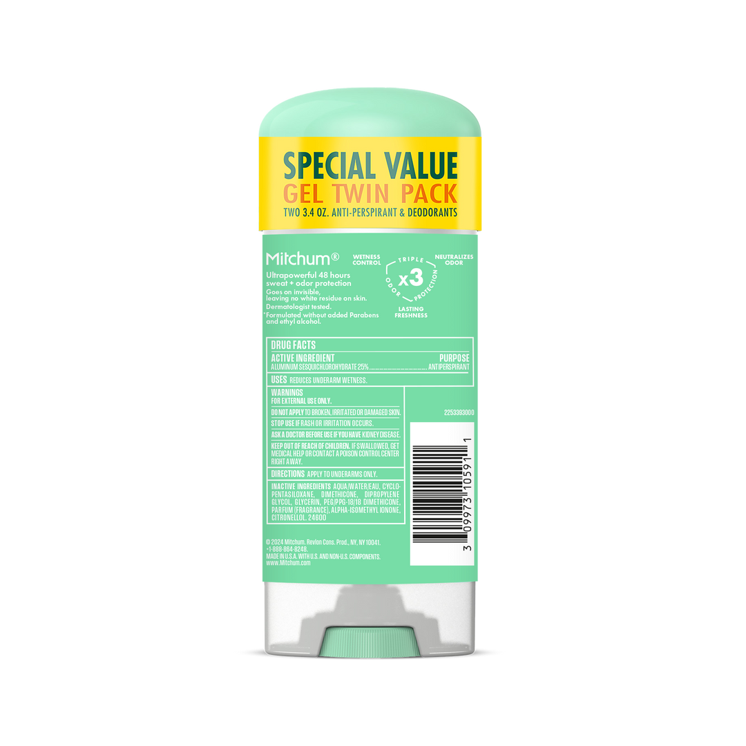 MITCHUM Women 48H Gel Cream Shower Fresh 96gr x 2