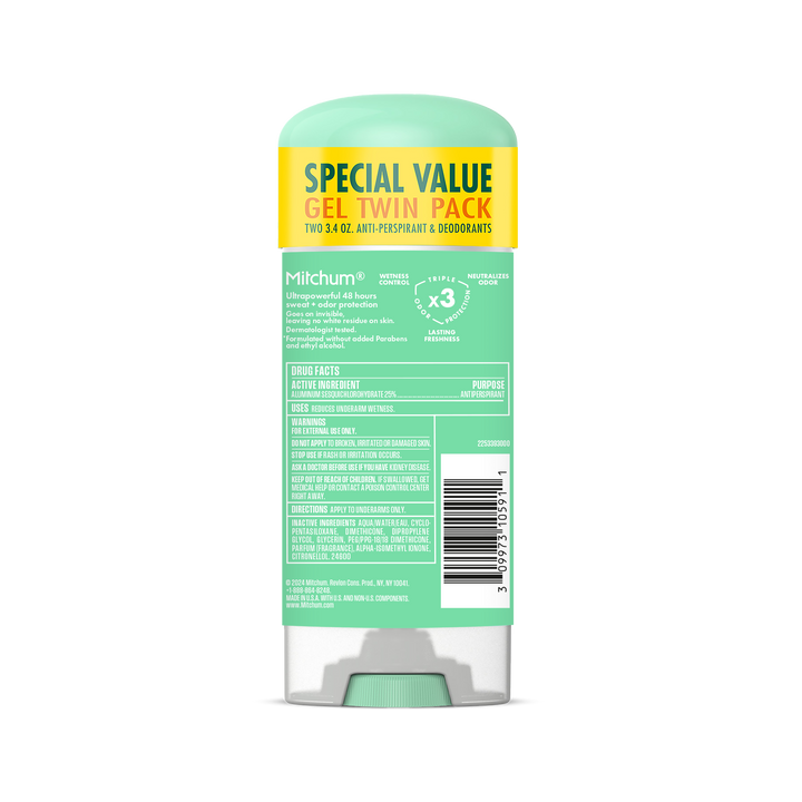 MITCHUM Women 48H Gel Cream Shower Fresh 96gr x 2