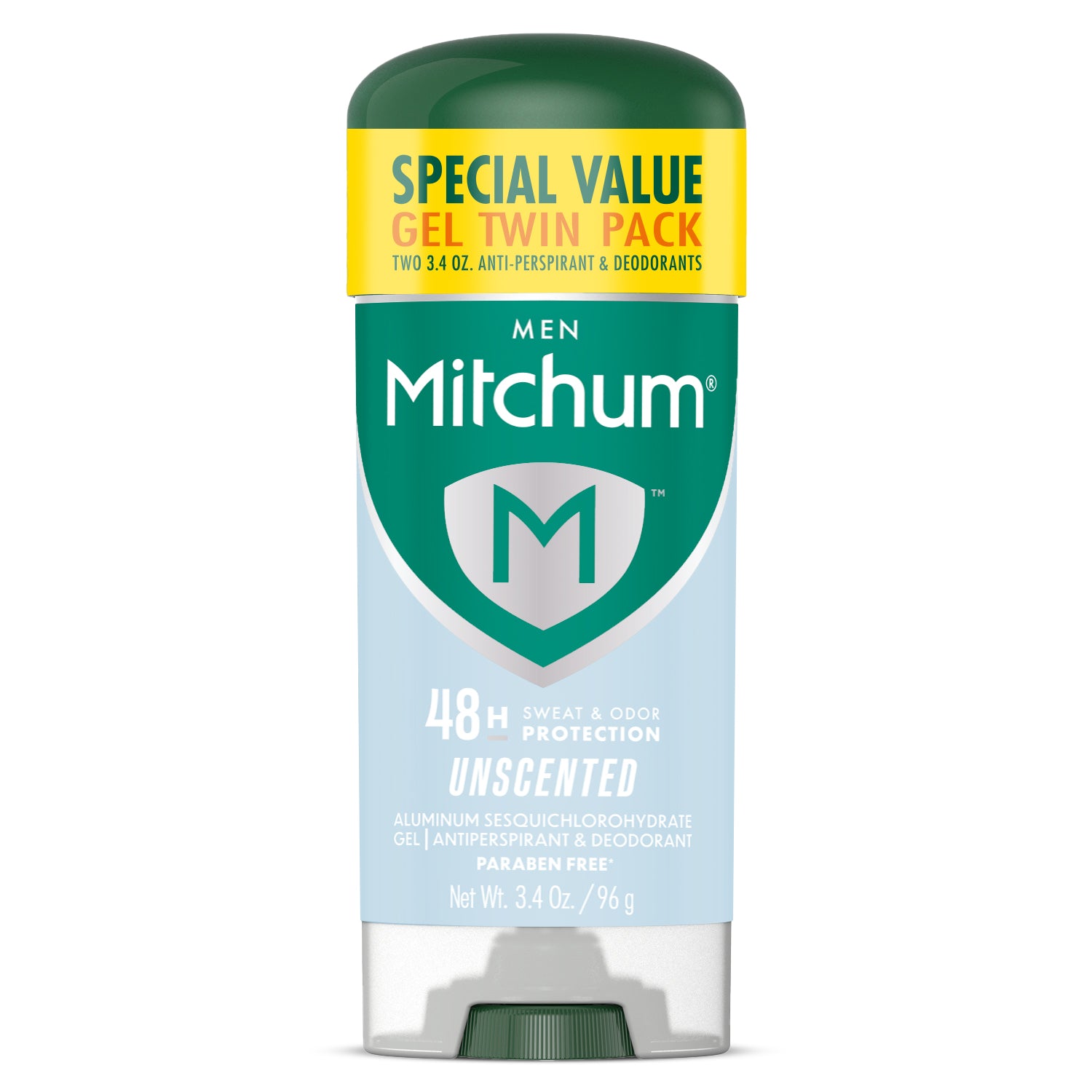 MITCHUM Men 48H Gel Cream Unscented 96gr x 2 – Mitchum