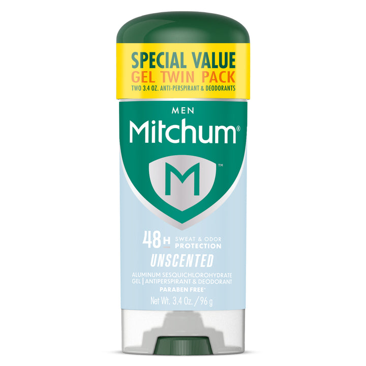MITCHUM Men 48H Gel Cream Unscented 96gr x 2