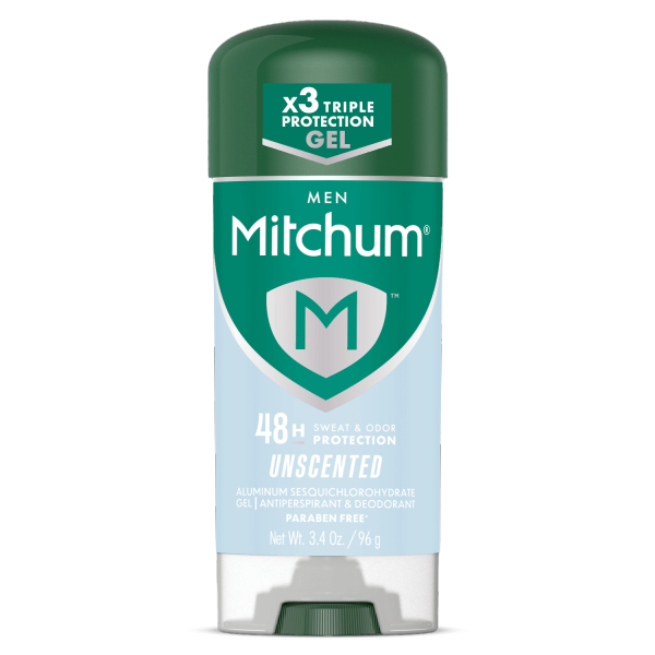 Mitchum UNSCENTED Men's Gel Stick Anti-Perspirant, 3.4oz