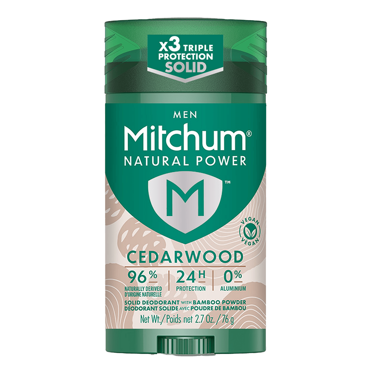 Mitchum Men's Natural Powder Cedarwood Deodorant